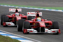 Felipe Massa, Scuderia Ferrari and Fernando Alonso, Scuderia Ferrari