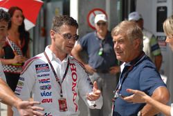 LCR Honda MotoGP manager Lucio Cecchinello with Giacomo Agostini