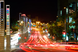 Ambiance à Montréal la nuit