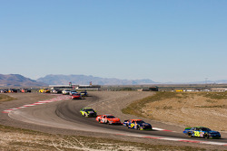 Greg Pursley leads a group of cars