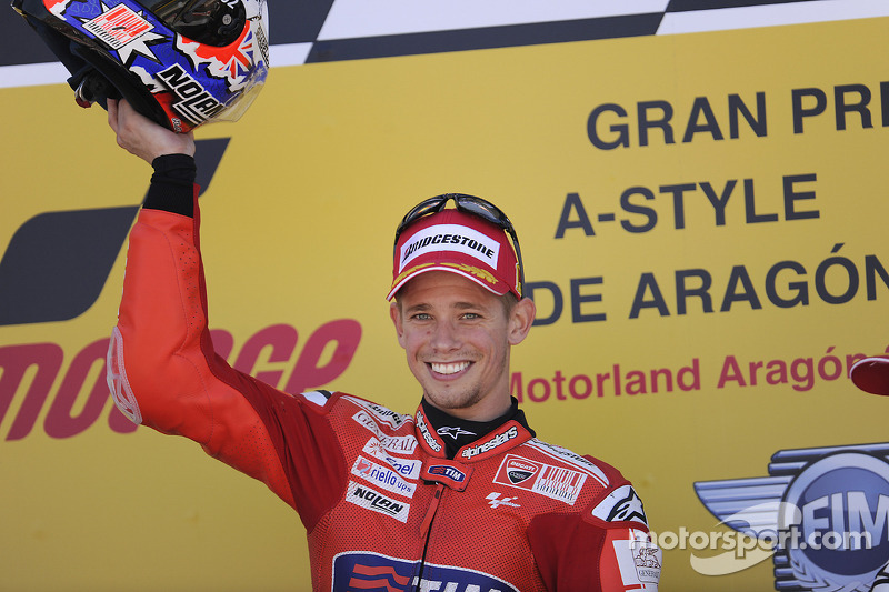 Podium: race winner Casey Stoner, Ducati Marlboro Team