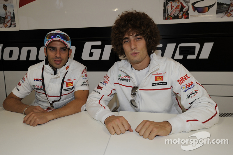 Marco Melandri, San Carlo Honda Gresini and Marco Simoncelli, San Carlo Honda Gresini