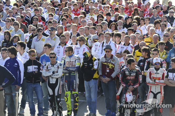 Minuto de silencio por Shoya Tomizawa en Aragón 2010