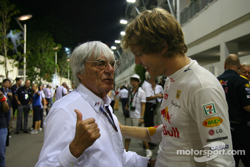 Sebastian Vettel, Red Bull Racing con Bernie Ecclestone