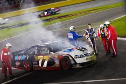Crash de Sam Hornish Jr., Penske Racing Dodge