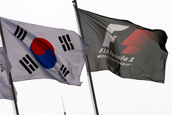The South Korean Flag and the F1 flag