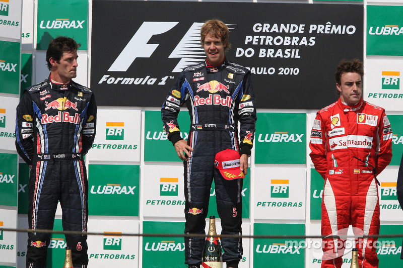 Podium: 1. Sebastian Vettel, 2. Mark Webber, 3. Fernando Alonso