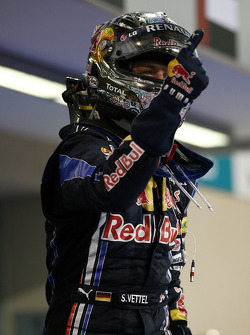 Race winner and 2010 Formula One World Champion Sebastian Vettel, Red Bull Racing, celebrates