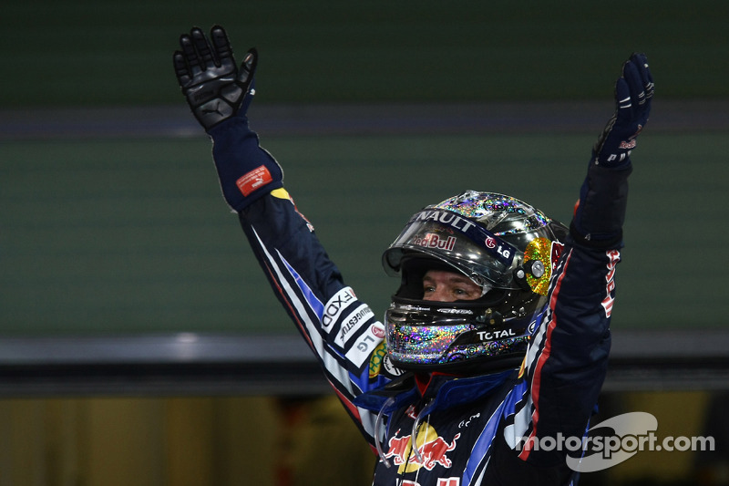 Race winner and 2010 Formula One World Champion Sebastian Vettel, Red Bull Racing, celebrates