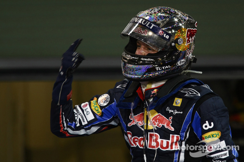 La celebración de Sebastian Vettel, Red Bull Racing, campeón del mundo de F1 2010