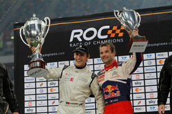 Podium: Race of Champions winner Filipe Albuquerque, second place Sébastien Loeb