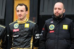 Robert Kubica, Lotus Renault GP et Eric Boullier, directeur d'équipe Lotus Renault GP