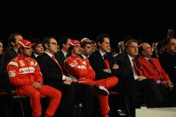 Felipe Massa, Stefano Domenicali, Fernando Alonso, John Elkann, Luca di Montezemolo, Emilio Botin