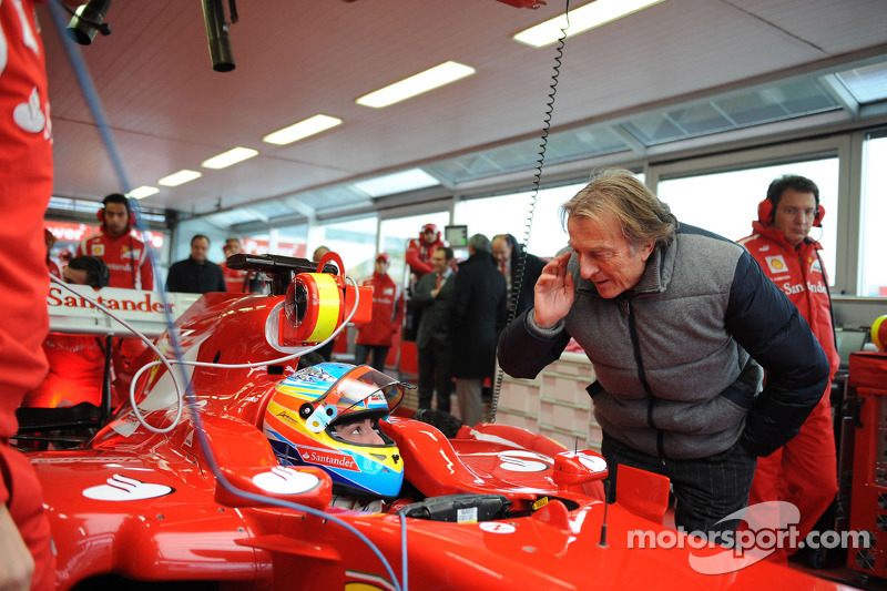 Fernando Alonso, Scuderia Ferrari and Luca di Montezemolo, Scuderia Ferrari, FIAT Chairman and Presi