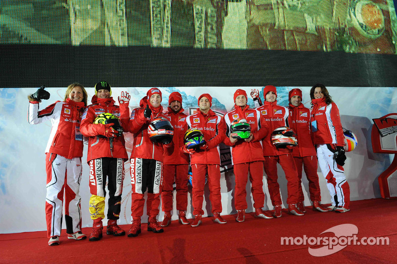 Valentino Rossi, Nicky Hayden, Fernando Alonso, Felipe Massa, Giancarlo Fisichella, Jules Bianchi, M