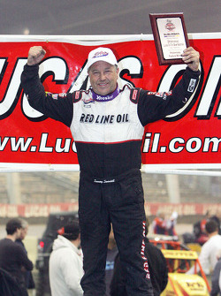 Sammy Swindell celebrates his victory