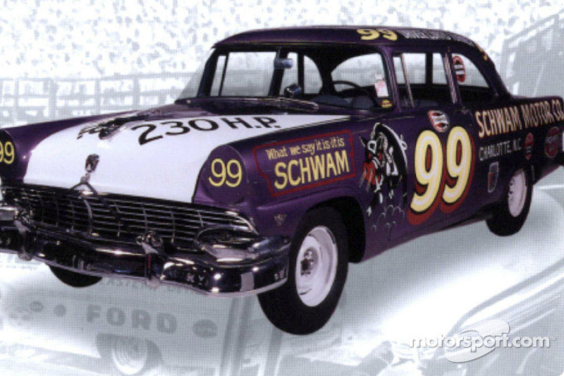 The Purple Hogs were Ford's first factory- backed NASCAR stock cars; they were built in Dearborn and first raced in the 1955 season