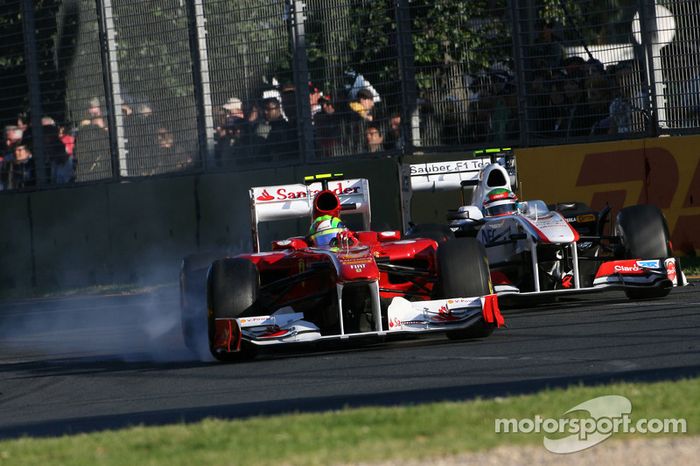 Felipe Massa, Scuderia Ferrari y Sergio Perez, Sauber F1 Team