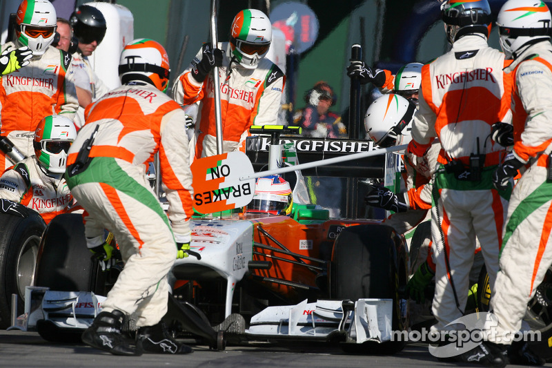 Parada de pits de Paul di Resta, Force India F1 Team