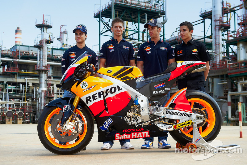 Dani Pedrosa, Casey Stoner, Andrea Dovizioso y Marc Márquez