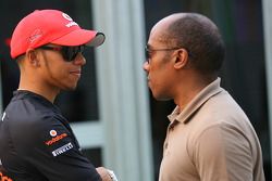 Lewis Hamilton, McLaren Mercedes en Anthony Hamilton, vader Lewis Hamilton