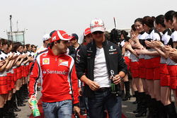Felipe Massa, Scuderia Ferrari y Michael Schumacher, Mercedes GP