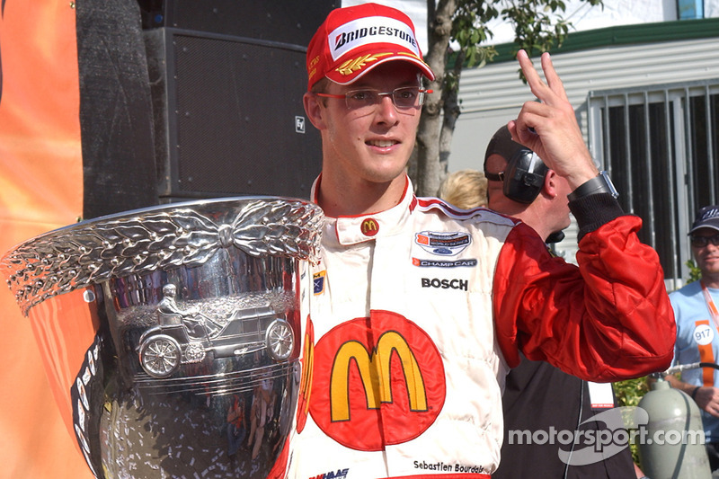 Winnaar en Champ Car World Series 2005 kampioen Sébastien Bourdais
