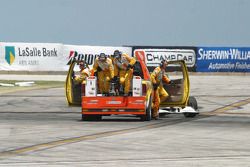 The Champ Car safety team arrives to help Bruno Junqueira