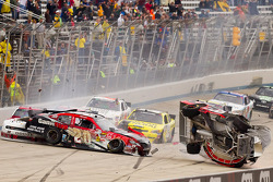 Clint Bowyer and Joey Logano have a massive crash