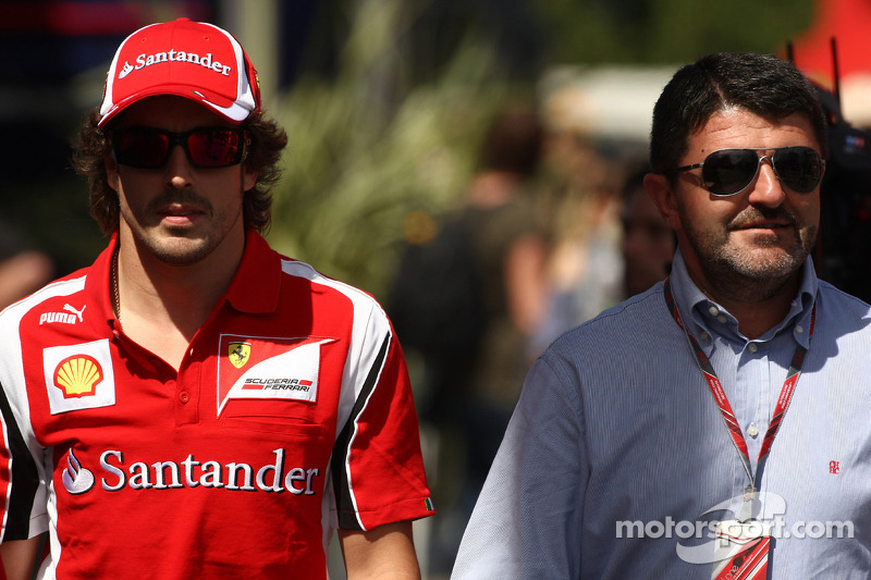 Fernando Alonso, Scuderia Ferrari with Luis Garcia Abad, Manager of Fernando Alonso