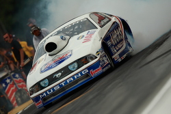 Larry Morgan warms up the rubber