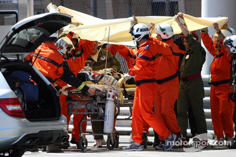 El fuerte accidente, GP de Mónaco 2011