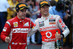 Fernando Alonso, Scuderia Ferrari, Jenson Button, McLaren Mercedes