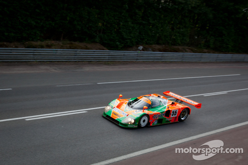 The Mazda 787B ganador de las 24 Horas de Le Mans de 1991, conducido por Patrick Dempsey