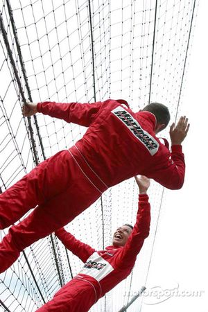 Gil de Ferran and Helio Castroneves: two Spidermen for the price of one