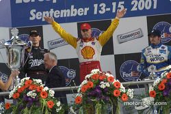 The podium: Max Papis, Kenny Brack and Patrick Carpentier