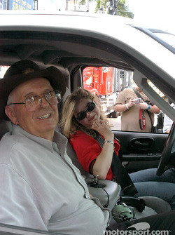 Cody Unser and Wally Dallenbach in the Ford Mobility truck
