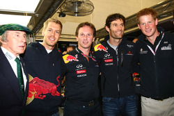 Sir jackie Stewart ve Sebastian Vettel, Red Bull Racing, Christian Horner, Red Bull Racing, Direktör