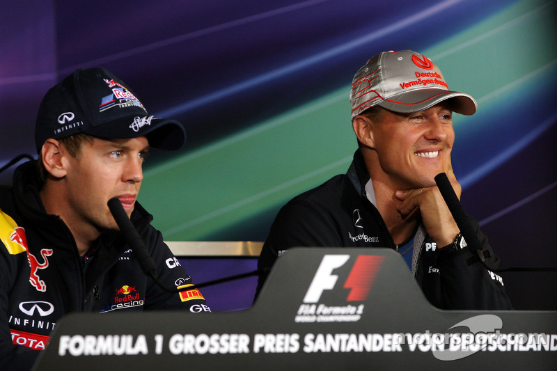 Sebastian Vettel, Red Bull Racing, Michael Schumacher, Mercedes GP F1 Team