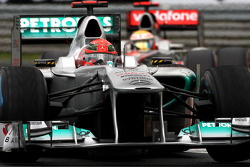 Michael Schumacher, Mercedes GP F1 Team ve Lewis Hamilton, McLaren Mercedes