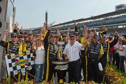 Victory lane: race winner Paul Menard, Richard Childress Racing Chevrolet celebrates