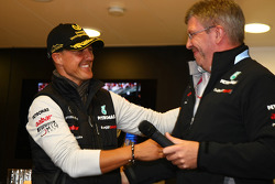 Michael Schumacher, Mercedes GP F1 Team celebra su primera conducción de un F1en Spa 20 años con Ros