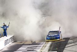 Race winner Brad Keselowski, Penske Racing Dodge celebrates