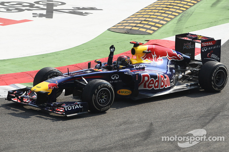 Race winner Sebastian Vettel, Red Bull Racing