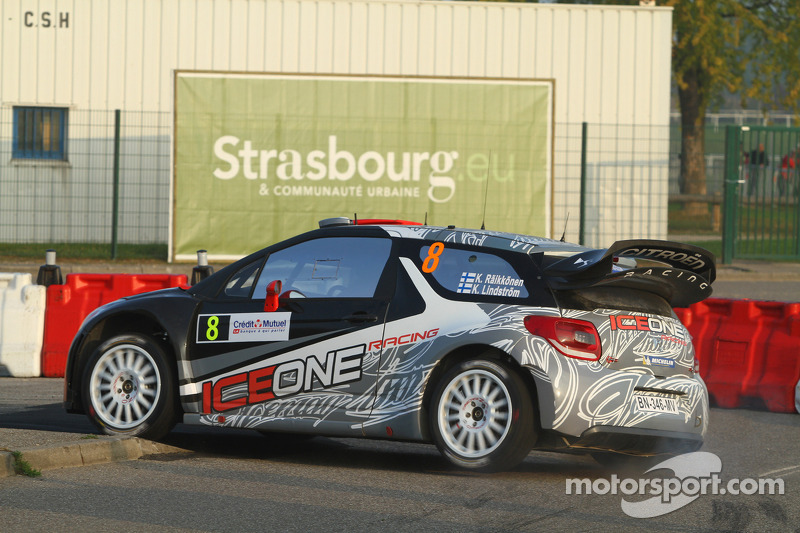 Kimi Raikkonen and Kaj Lindstrom, Citroën DS3 WRC, ICE 1 Racing