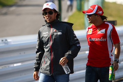Sergio Perez, Sauber F1 Team en Felipe Massa, Scuderia Ferrari