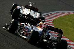 Jenson Button, McLaren Mercedes and Sebastian Vettel, Red Bull Racing