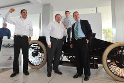 Jamie Allison, Director of Ford Racing; Edsel Ford II, Member of the Board of Directors of Ford Motor Company; 6 year old Dan Money, son of Ford employee, Shannon Money and William Clay Ford Jr., Executive Chairman of Ford Motor Company capture a moment w