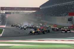 Start of the race, Sebastian Vettel, Red Bull Racing