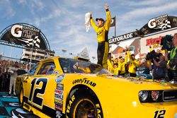 Victory lane: race winner Sam Hornish Jr.